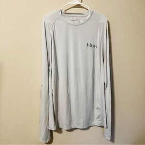 Huk Light Blue Long Sleeve Fishing Shirt